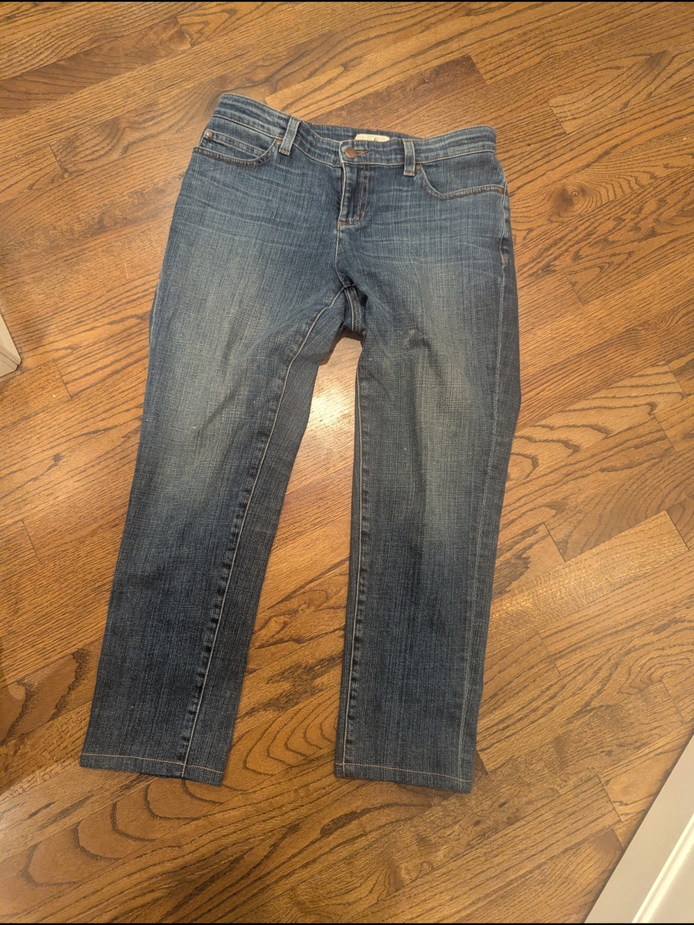 Eileen Fisher Midwash Blue Straight-Leg Jeans